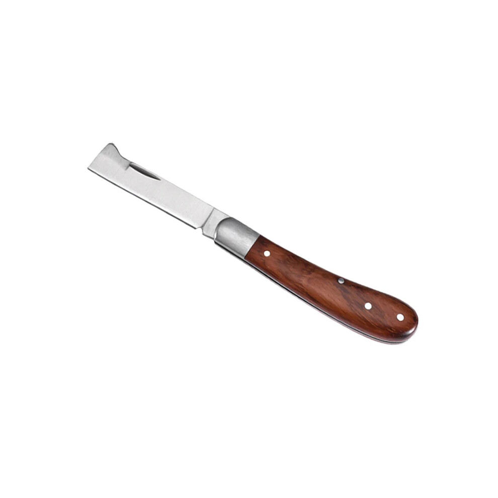 (straight head)Garden Grafting knife Stainless Steel wood Handle Pruning Knife  Grafting Tape Fruit Trees tools Gardening