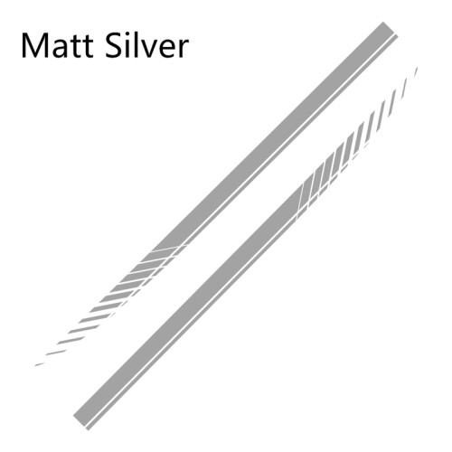 (Matt Sliver) 2 τεμάχια πλευρικές ρίγες αυτοκινήτου, πλευρικ