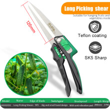 (LA142311)LAOA 8 inches Garden Trimming Scissors 10 Inches Extended Straight Scissors Labor-saving Garden Pruning Tools
