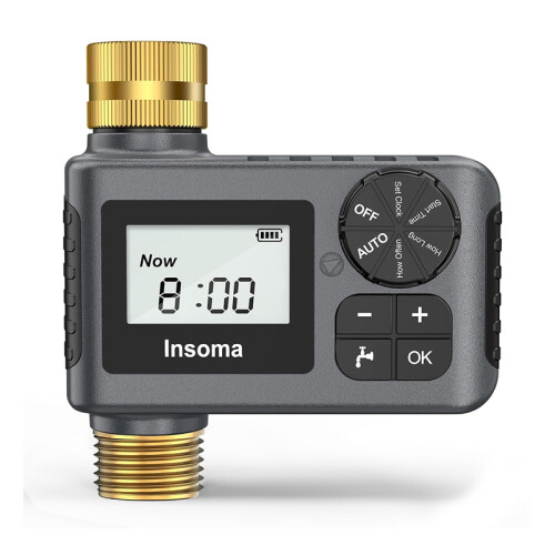 (NPT-Typ) INSOMA Automatisches Bewässerungssystem, intelligenter Gartenbewässerungs-Wassertimer mit 1