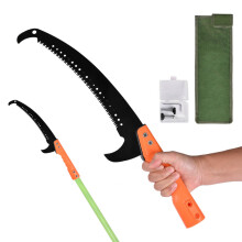 (Orange)Folding Pruning Saw with Rubber-Coated Handle for Easy Cutting - Ideal for Camping, Landscaping, and Tree Trimming