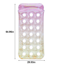(Pink-2)Rooxin Aufblasbares Schwimmbett Schwimmring Schlauch Wasser Freizeitbett Schwimmluftmatratzen