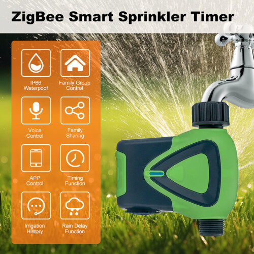 (US Standard(1Pcs))Tuya Smart Sprinkler Timer Garden Automatic Irrigation System Can Programmer Watering Timer Remote Control 2