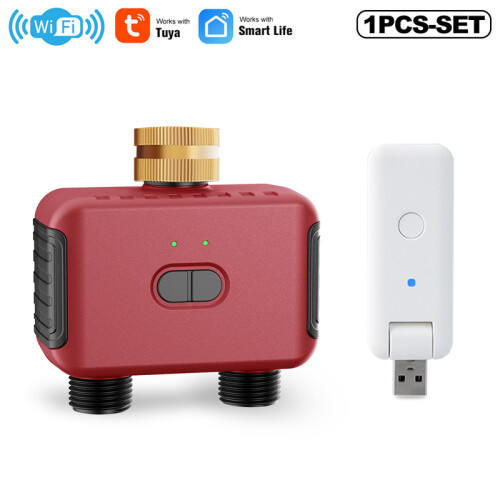 (WIFI 2ZONE)WIFI 2-Zone Watering Timer Smart Garden Automatic Irrigation System Drip Sprinkler Controller Valve Tuya Smart