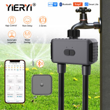 (WIFI Smart Timer US)Yieryi WIFI Automatic Sprinkle Timer Tuya Smart Valve Garden Water Timer Intelligent Irrigation System