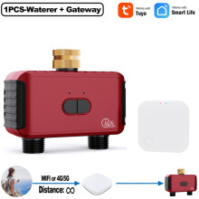 (WIFI-1PCS-Valve-HUB)WIFI & Smart 2 Zone Watering Timer Garden Automatic Irrigation System Drip Sprinkler Controller Valve