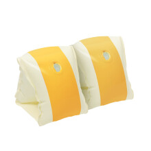 (Yellow)2Pcs Swimming Arm Ring Inflatable Pool Float Sleeve PVC Arm Floaties Water Play Equipment Swim Arm Bands for Kids
