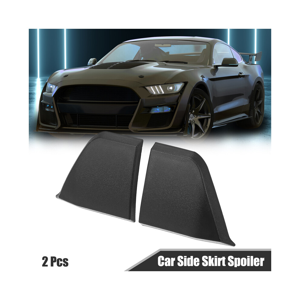 X Autohaux 2 Pcs Car Side Skirt Spoiler Car Wings Splitter For Ford For Mustang Gt V6 2015-2019 Black 9497818883771