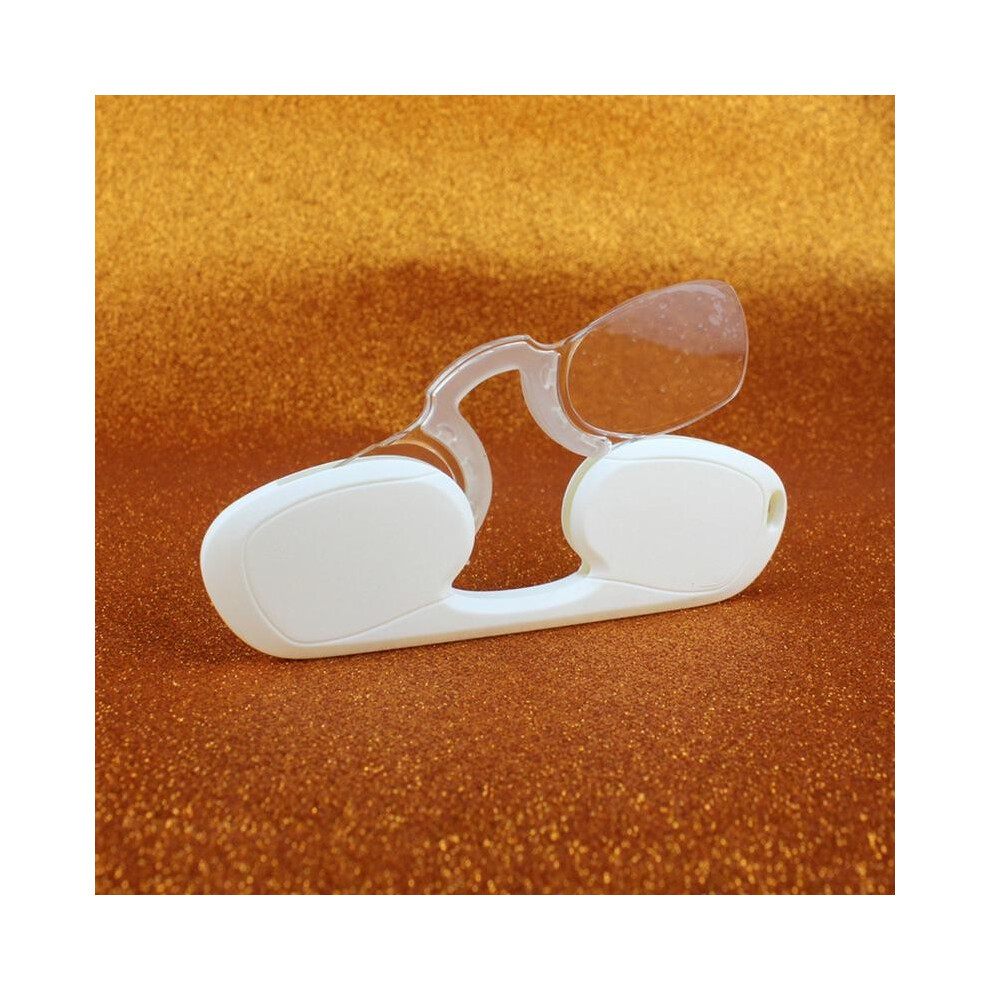 (White,2)Lunettes de Lecture Ultra Minces Repos Nez Pinçage Lecteurs Universel Pod Case