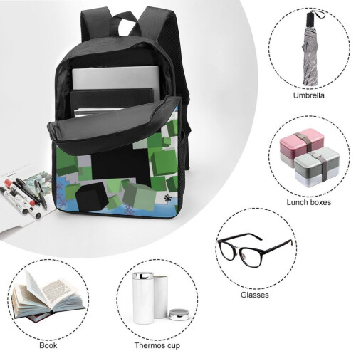 Backpacks Minecraft Exploding Creeper 17inch School Bag 2