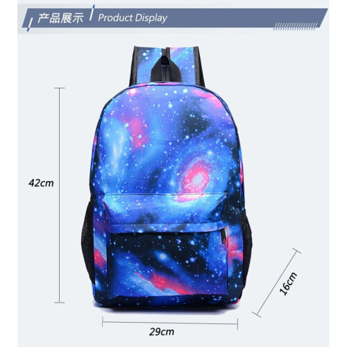 (Dark Blue) 3pcs Sets Messi Backpack Students Capacity School Bags Backpack+Cross bag+Pen Case 1
