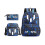 (Patterned Blue 1) 3pcs Sets Messi Backpack New Students Capacity School Bags 1