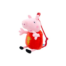 (3DRed) 3D-Plüsch-Schweinchen-Spielzeug-Kinderrucksack, Kindergarten-Schultasche, Sportrucksack, George