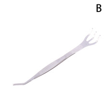 (B)2-In-1 304 Stainless Steel Root Rake With Bonsai Tweezers With Ergonomical Handle Soil Farming Tool For Succulents Bonsai