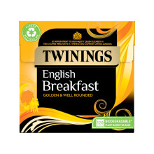 Twinings English Breakfast 100 String & Tag Bags 200g