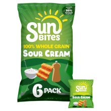 Sunbites Sour Cream & Cracked Black Pepper Snacks 150g