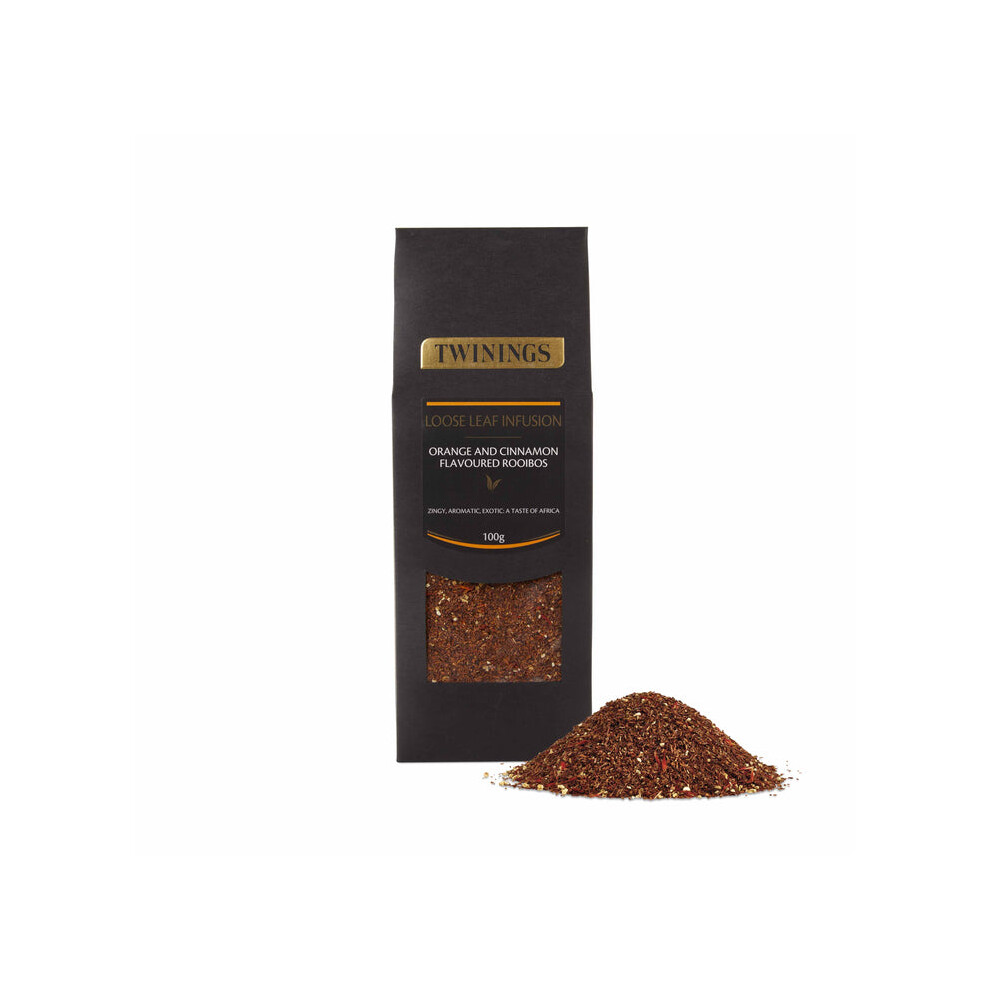 Twinings Rooibos, & Cinnamon Loose Leaf Tea 125G (Pack Of 2) Orange