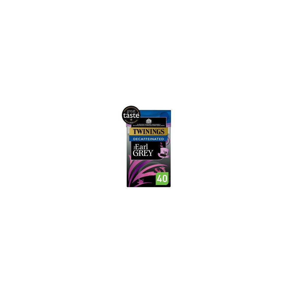 Twinings Earl Grey Decaffeinated Tea Bags (40) - Pack Of 2