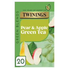 Twinings Green Tea Pear & Apple Flavour Tea Bags (20) - Pack of 2