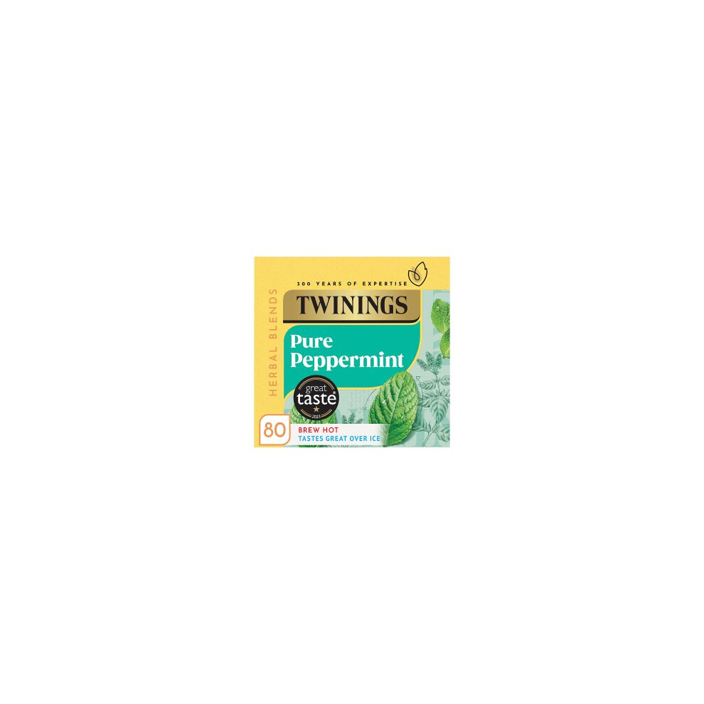 Twinings Pure Peppermint 80 Per Pack - Pack Of 2 Green