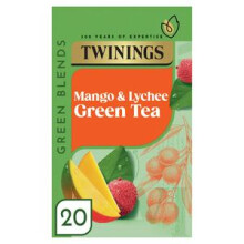 Twinings Green Tea with Mango & Lychee 20 per pack - Pack of 2