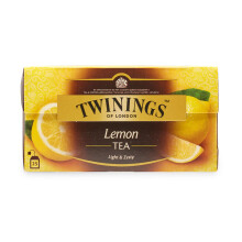 Twinings Black Tea with Lemon (International Blend) - 25 Envelopes (Pack of 4)