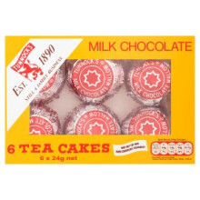 Tunnock's Tea Cakes Milk Chocolate 6 x 24g - Pack of 6
