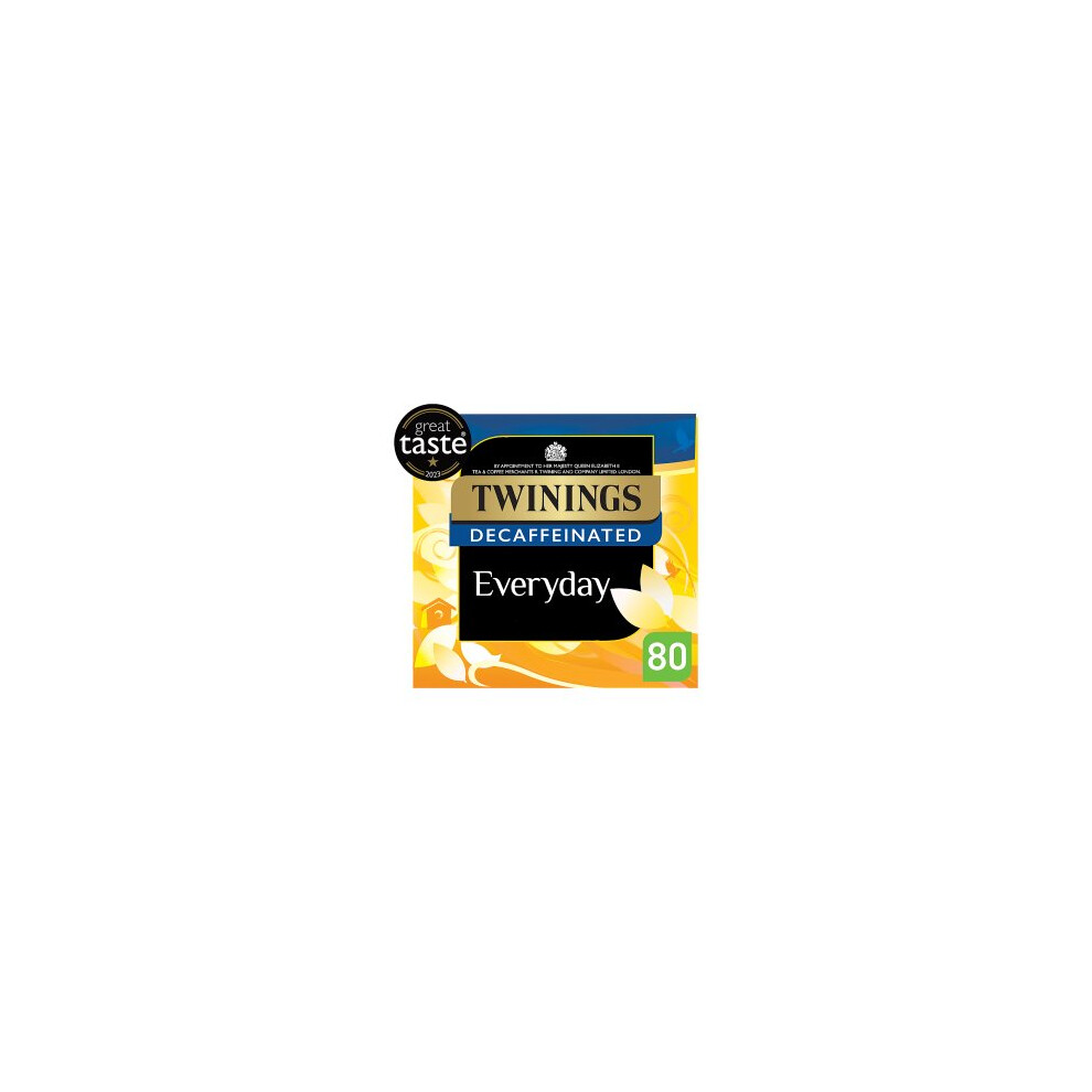 Twinings Everyday Tea Decaffeinated 80 Per Pack - Pack Of 6