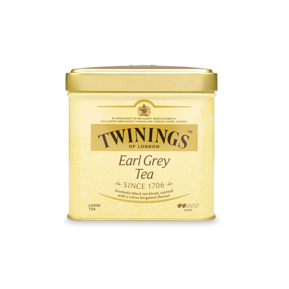 Twinings Earl Loose Tea Caddy (International Blend) - 100G (Pack Of 4) Grey