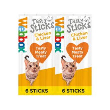 Webbox Cats Delight Tasty Sticks with Chicken & Liver (6 per pack - 30g)