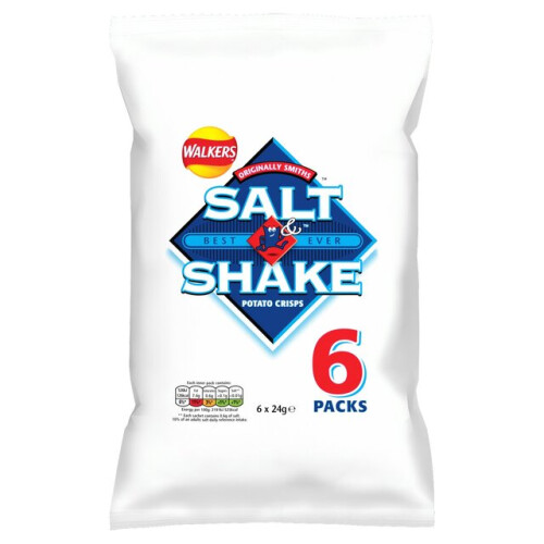 Walkers Walkers Salt & Shake Crisps 25g x 6 per pack