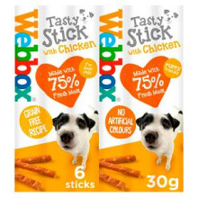 Webbox Dogs Delight 6 Tasty Sticks with Chicken 30g