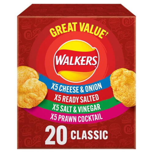 Walkers Walkers Classics 20Pk 500g (Pack of 4)