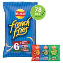 Walkers French Fries Variety 19g x 6 per pack - (PACK OF 4)