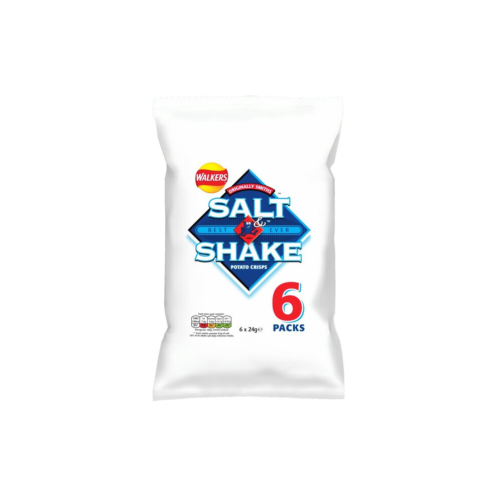 Walkers Salt & Shake Crisps 25G X 6 Per Pack - Pack Of 6