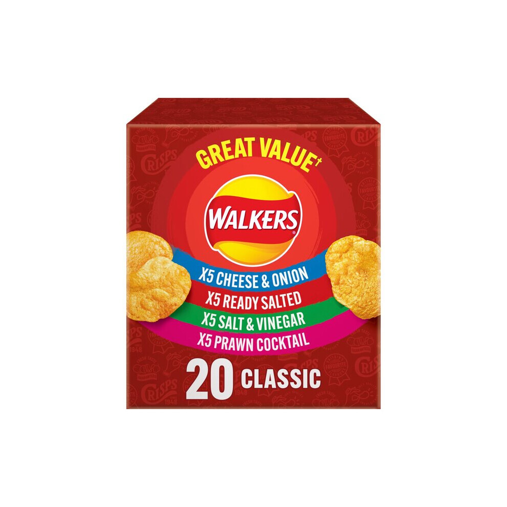 Walkers Classics 20Pk 500G (Pack Of 6)