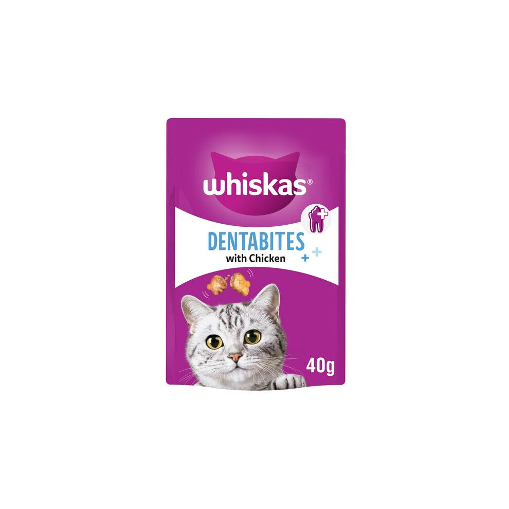 Whiskas Dentabites Cat Treats Chicken 50G (Pack Of 6)
