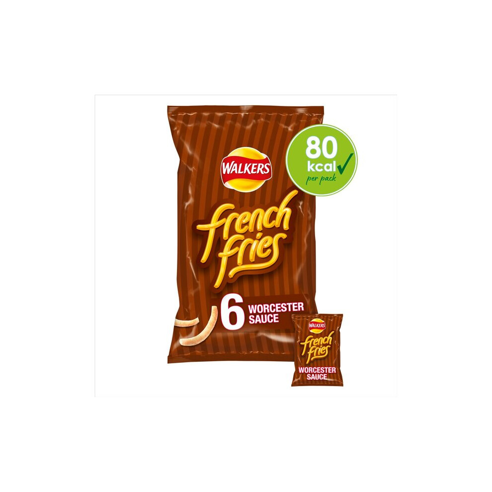 Walkers French Fries Worcester Sauce Snacks 6X18g