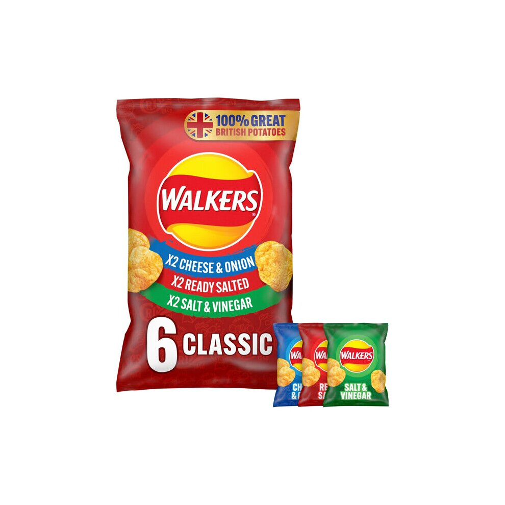 Walkers Variety Pack Crisps 25G X 6 Per Pack - (Pack Of 4)