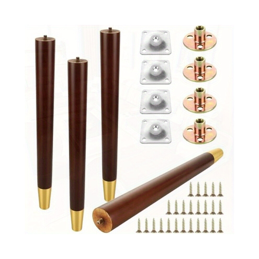 (Wooden) Wood Furniture Legs 16 Inch Wooden Table Legs Set Of 4 Mid Century Wood Feet Replacement For Coffee Table Bench Tapered Desk Chair Legs 9009412778584