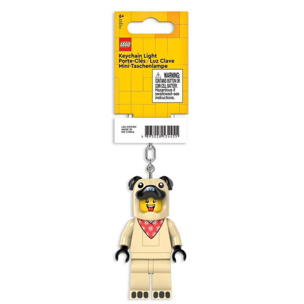 Lego Iconic Pug (Dog) Suit Guy Minifigure Key - Ke213h Light