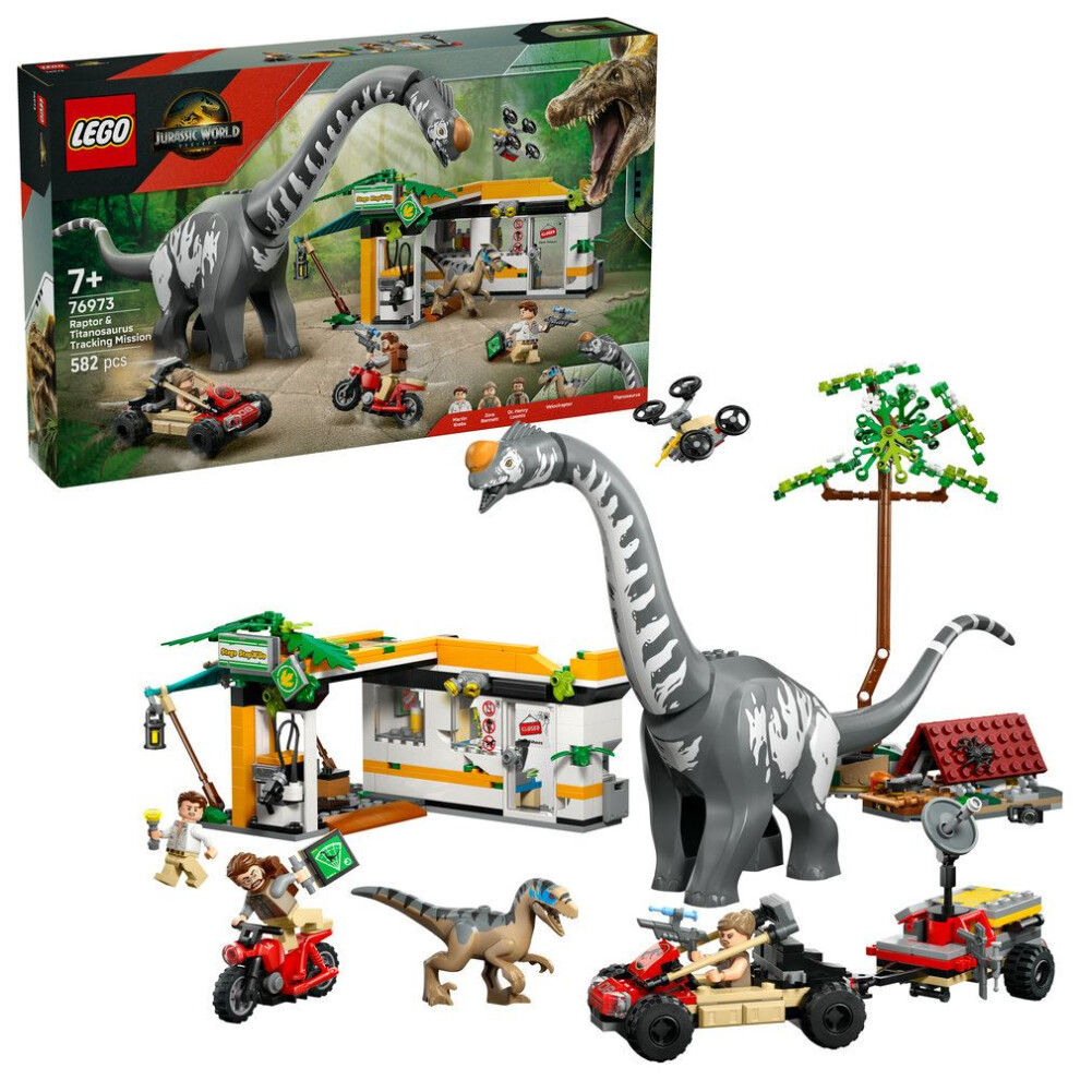 PRE ORDER - LEGO Jurassic World Raptor & Titanosaurus Tracking Mission 76973