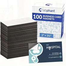 (As Pic) Busin Card Magnets Pack of 100 Customize with Peel and Stick Adhesive Magnet to Create Magnetic Busin Cards as Promotional Items