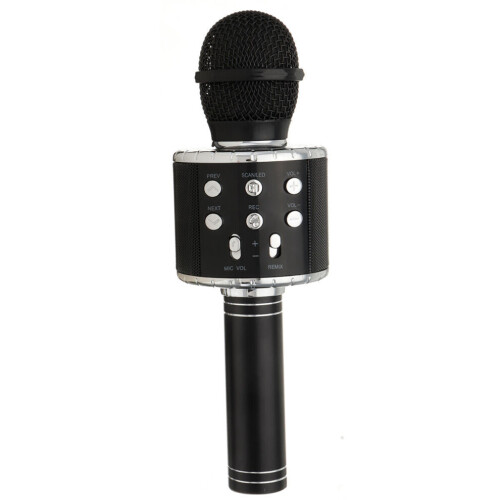 (Μαύρο) Ασύρματο Bluetooth Karaoke KTV Audio Live Microphone Speaker Stereo Singing Player