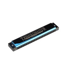 (Μπλε) Μουσικό όργανο 24 τρυπών Tremolo Polyphonic Harmonica C Key for Childr