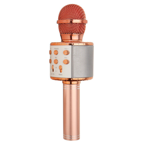(Μαύρο) Ασύρματο Bluetooth Karaoke KTV Audio Live Microphone Speaker Stereo Singing Player 1