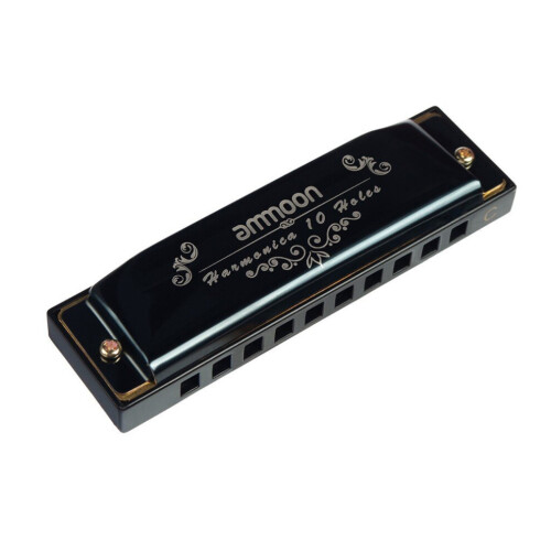 (Μαύρο) 10 Holes 20 Tones Blues Harmonica 1