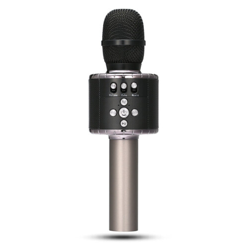 (Μαύρο) Ασύρματο ηχείο μικροφώνου Karaoke Bluetooth, Στερεοφωνι