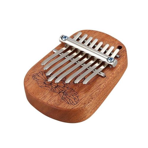 (K-8CM) Καμφορά/Μαόνι 8-πλήκτρων Mini Kalimbas Thumb Piano with Tuning Hammer 1