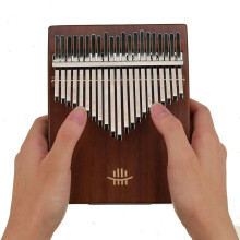 (tmavohnedá) 21 kláves Drevené palcové piano Professional Kalimba Spodná diera Mahagónový hudobný nástroj